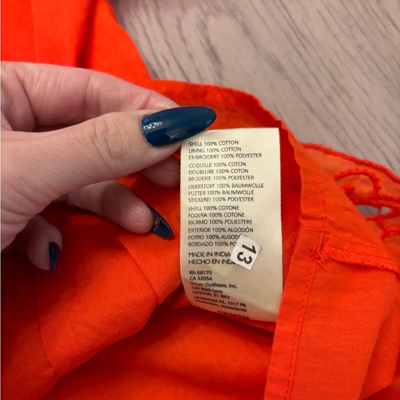 Anthropologie Bright Orange/Red Cut Out Blouse Size S - Picture 5 of 7